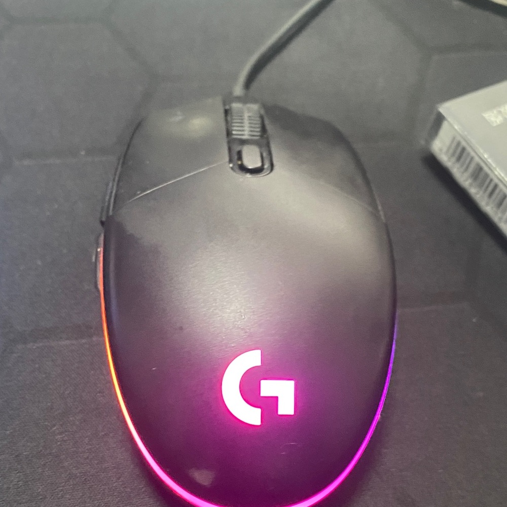 Logitech Black Mouse with RGB Glow